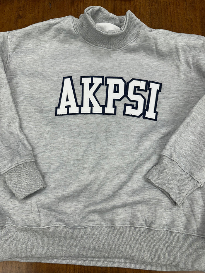AKPSI - STITCH LETTER MOCK NECK SWEATSHIRT