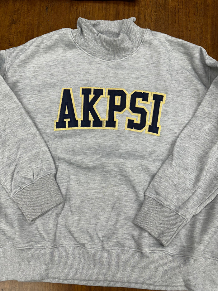 AKPSI - STITCH LETTER MOCK NECK SWEATSHIRT