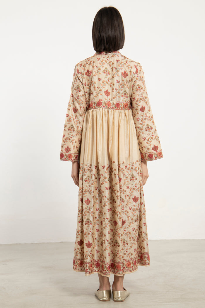 Aliaa Silk Embroidered Pink Dress