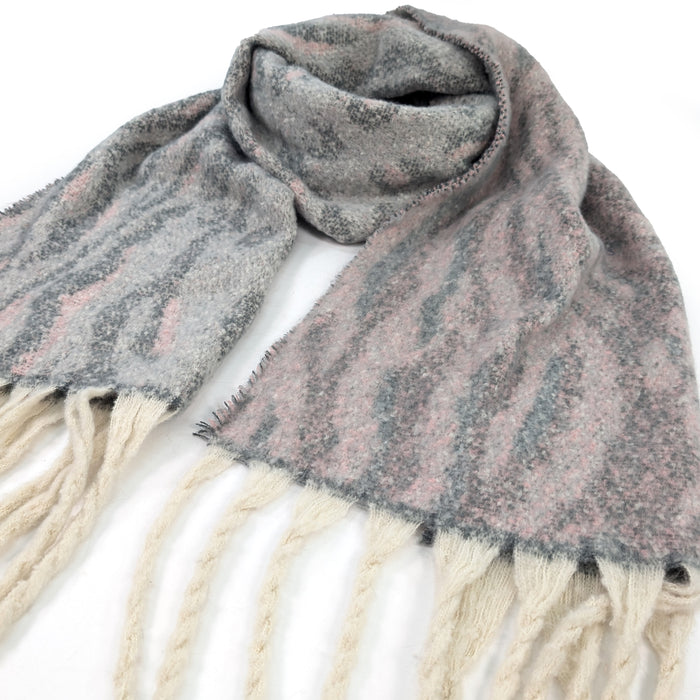 Alila - Extra Thick Animal Print Scarf (40x180cm) - Pink