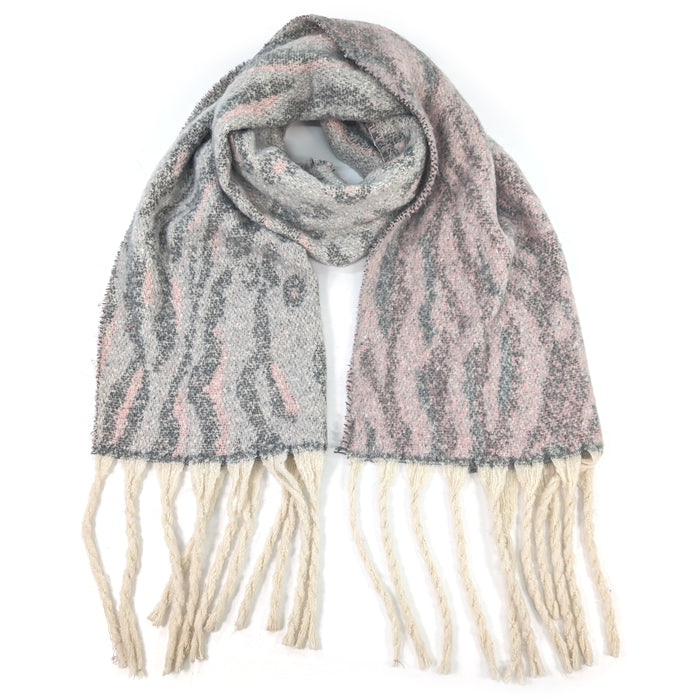 Alila - Extra Thick Animal Print Scarf (40x180cm) - Pink