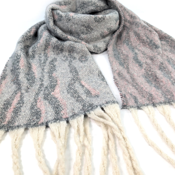 Alila - Extra Thick Animal Print Scarf (40x180cm) - Pink