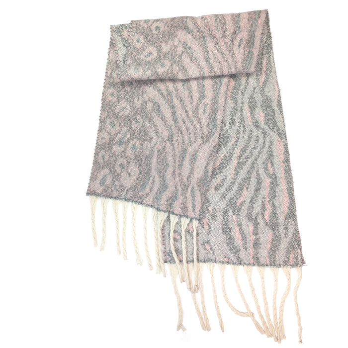 Alila - Extra Thick Animal Print Scarf (40x180cm) - Pink
