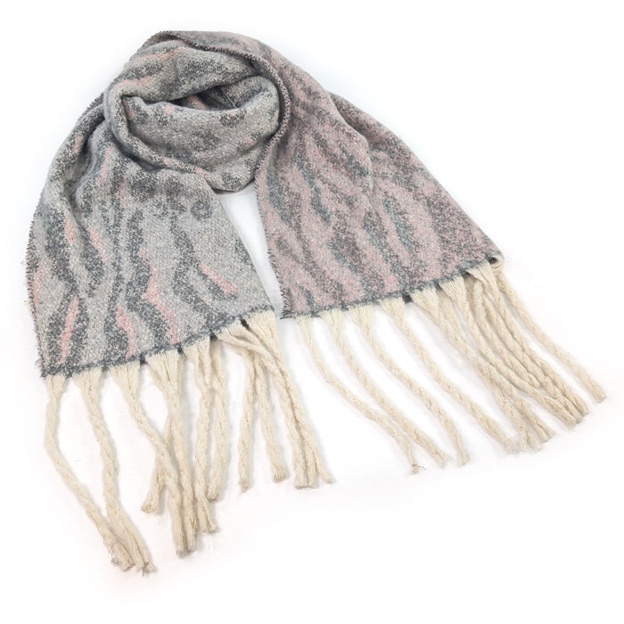 Alila - Extra Thick Animal Print Scarf (40x180cm) - Pink
