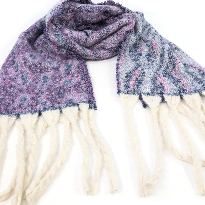 Alila - Extra Thick Animal Print Scarf (40x180cm) - Purple
