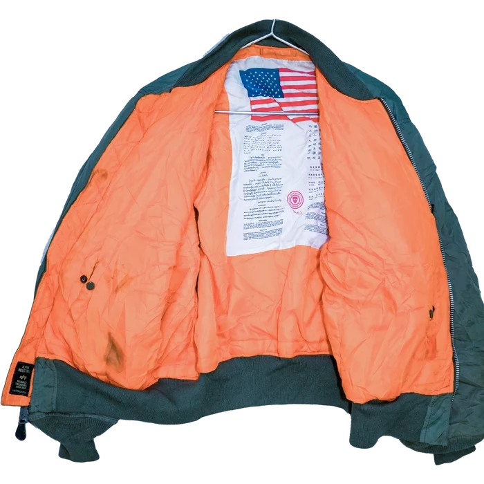 Alpha Industries Olive MA-1 Flight Jacket - 2XLarge - Army & Outdoors - Flight Jackets
