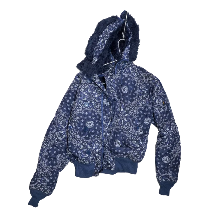 Alpha Industries x Opening Ceremony Blue Paisley Bomber Jacket - Small - Army & Outdoors - Flight Jackets