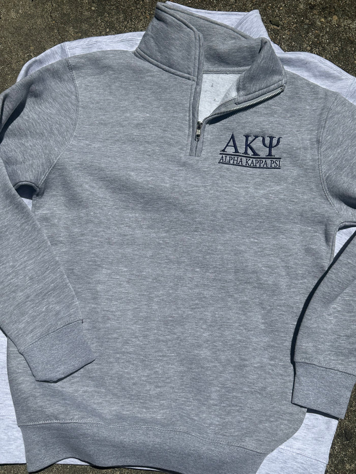 Alpha Kappa Psi - Embroidered 1/4 Zip Pullover