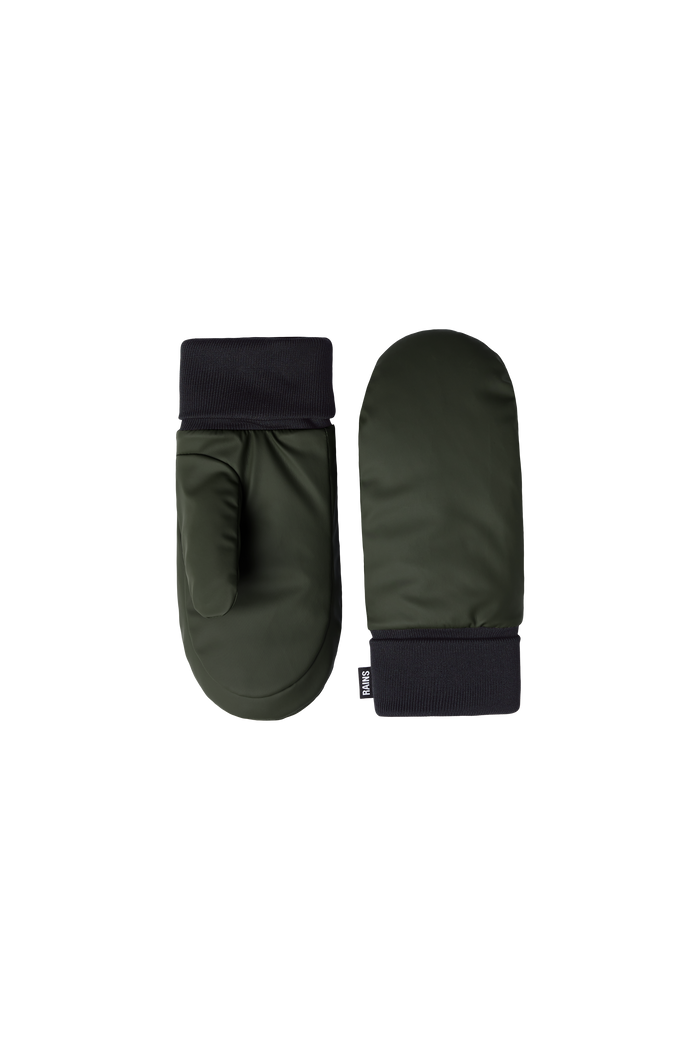 RAINS Alta Puffer Mittens Green Gloves & Mittens