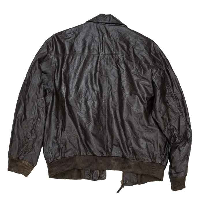 American Born Type A-2 Brown Leather Flight Jacket - XLarge - Army & Outdoors - Flight Jackets