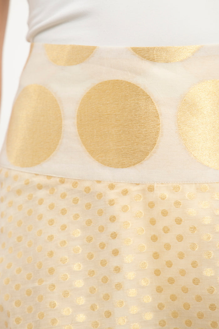 Amina Cotton Silk Gold Skirt