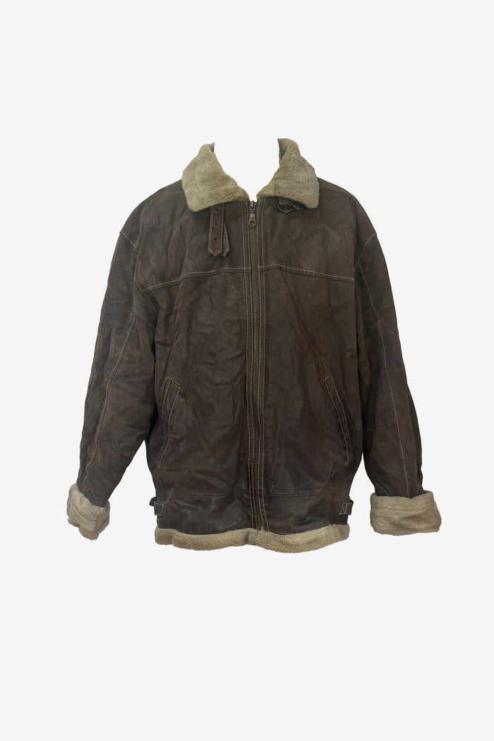 Angelo Litrico Suede leather mix bomber Jacket