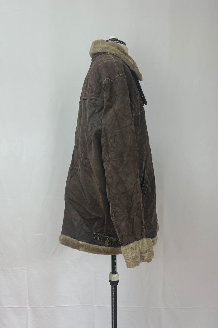 Angelo Litrico Suede leather mix bomber Jacket