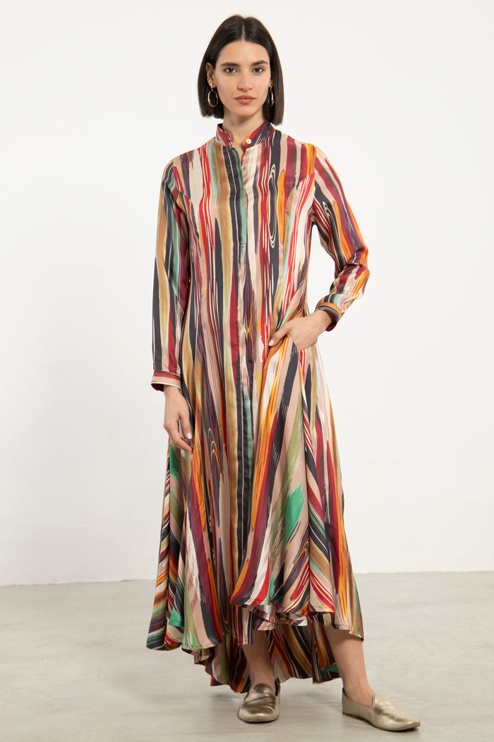 Angie Silk Multicolor Dress