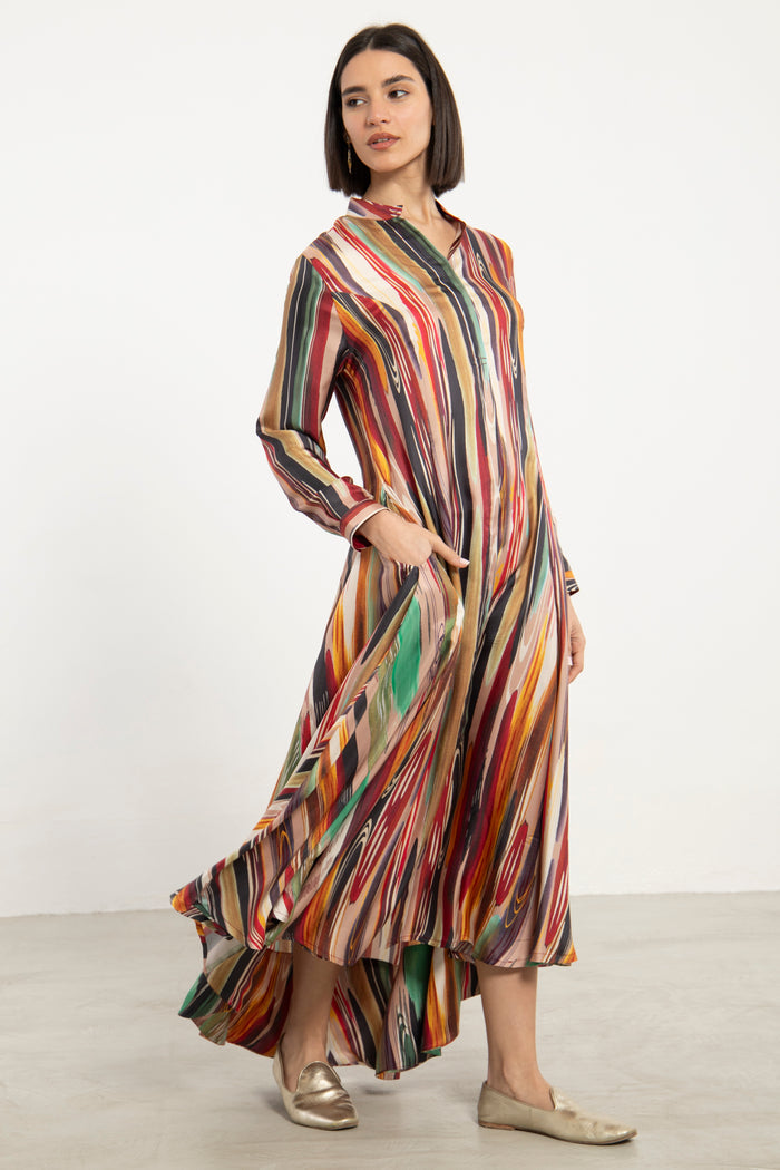 Angie Silk Multicolor Dress
