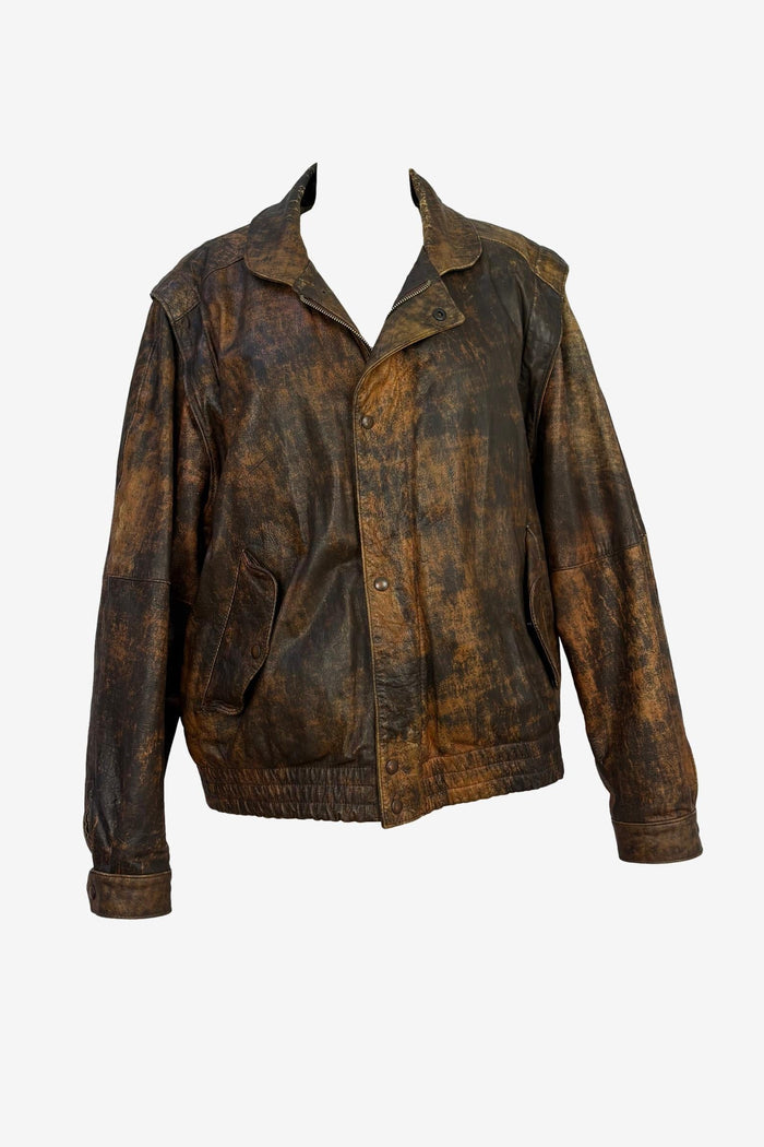 Arizona Flying Club Distressed leather flying bomber