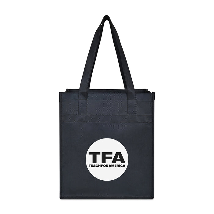 Arlo Recycled rPET Deluxe Shopper - Black | Custom Branded | Lemon Print