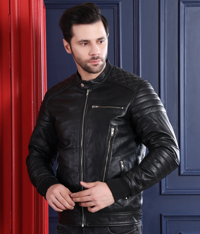 Armadillo Jacket Black - Nappa Leather
