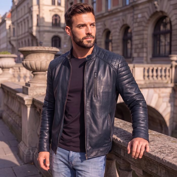 XS / Blue / Leather