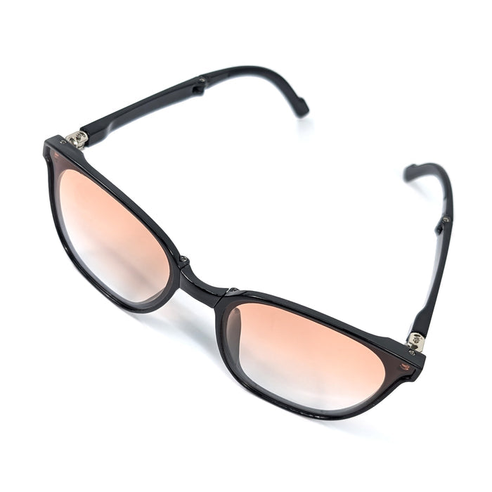Astrae - Shiney Foldable Sunglasses (with Case & Cleaner) - Brown