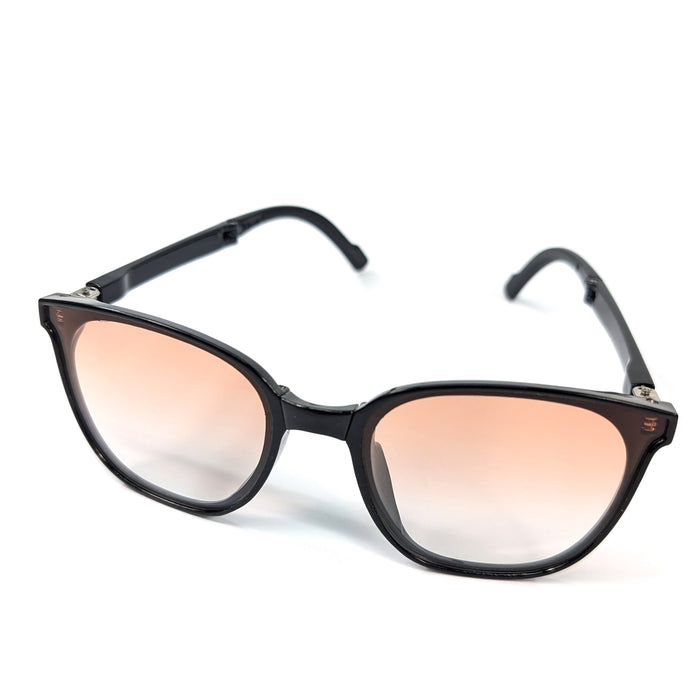 Astrae - Shiney Foldable Sunglasses (with Case & Cleaner) - Brown