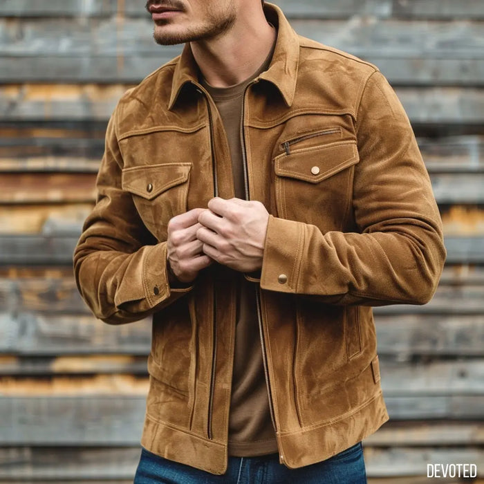 Atlas Jacket Tan - Nappa Suede