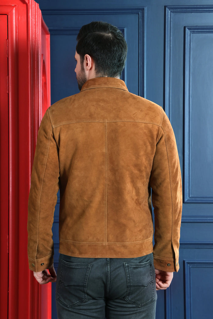 Atlas Jacket Tan - Nappa Suede