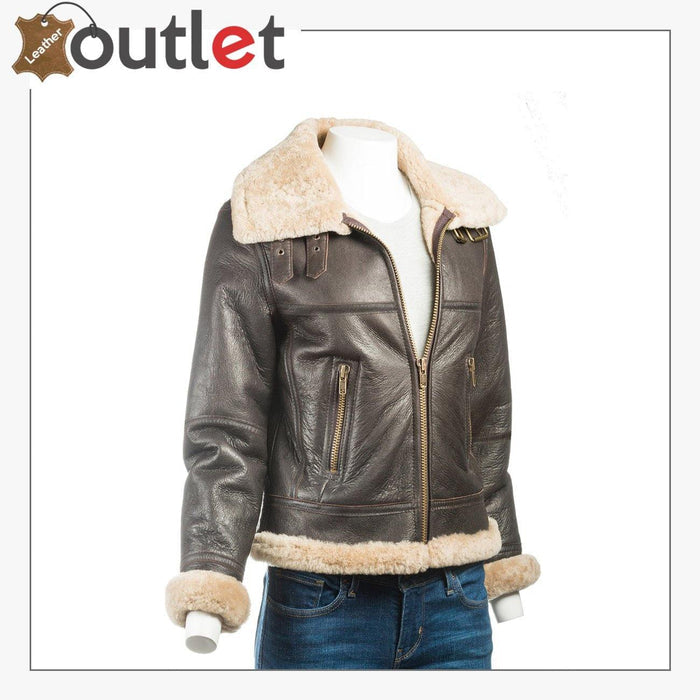 B3 Bomber Sheepskin Women Leather Jacket