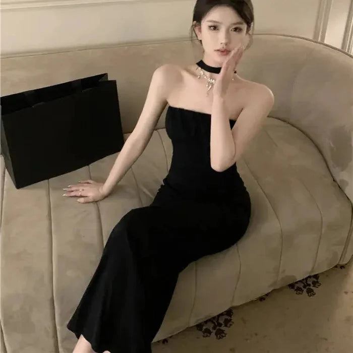 Black Bow Bodycon Dress fashionnsio