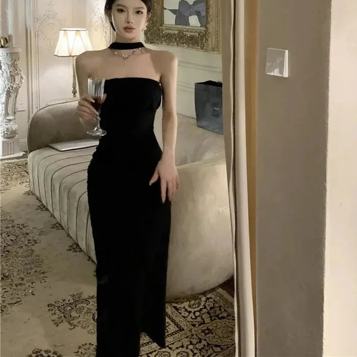 Black Bow Bodycon Dress fashionnsio