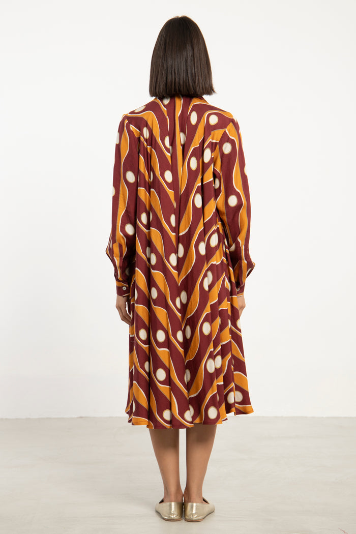 Bahiya Linen Multi-Color Shirt Dress