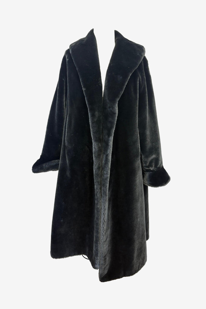 Bakella Faux Fur Black Coat