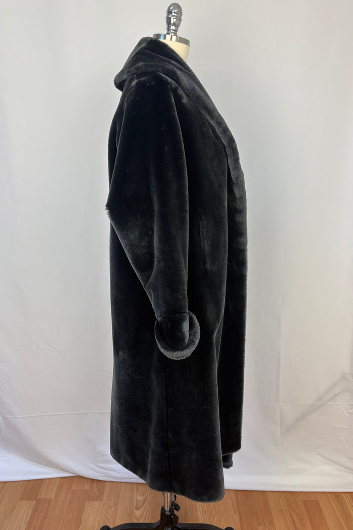 Bakella Faux Fur Black Coat