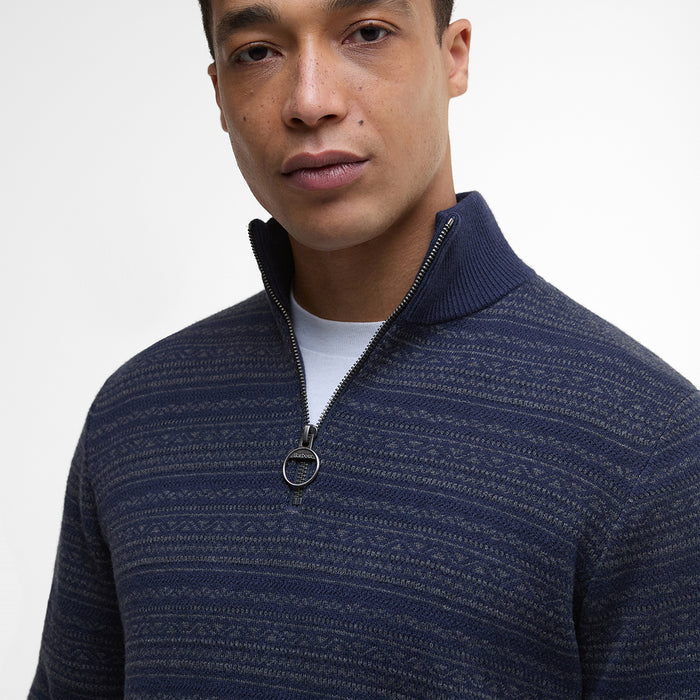 Barbour - Dartfield Half-Zip Jumper in Navy - Nigel Clare