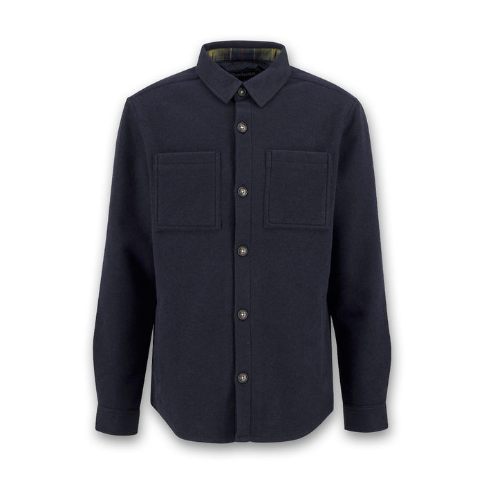 Barbour - Marlow Tailored Overshirt in Navy Marl - Nigel Clare