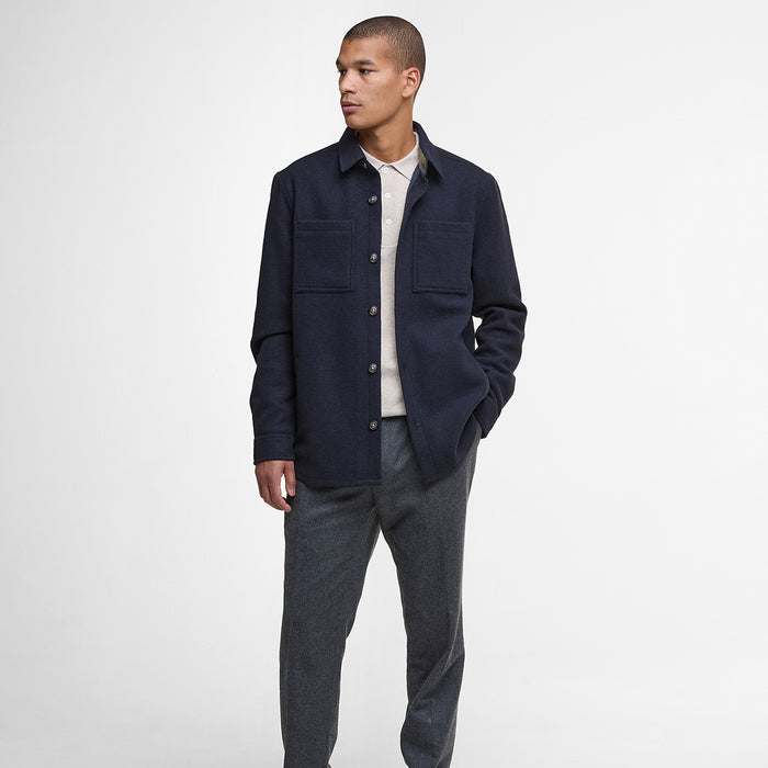 Barbour - Marlow Tailored Overshirt in Navy Marl - Nigel Clare