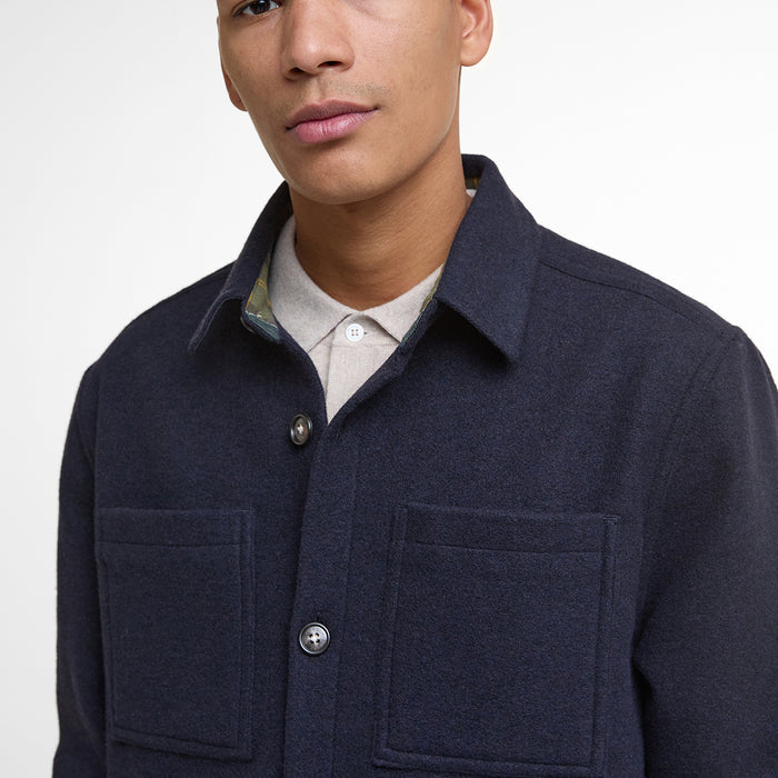 Barbour - Marlow Tailored Overshirt in Navy Marl - Nigel Clare