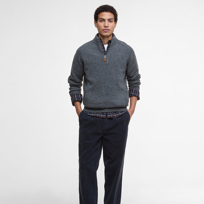 Barbour - Talder Half Zip Sweater in Charcoal - Nigel Clare