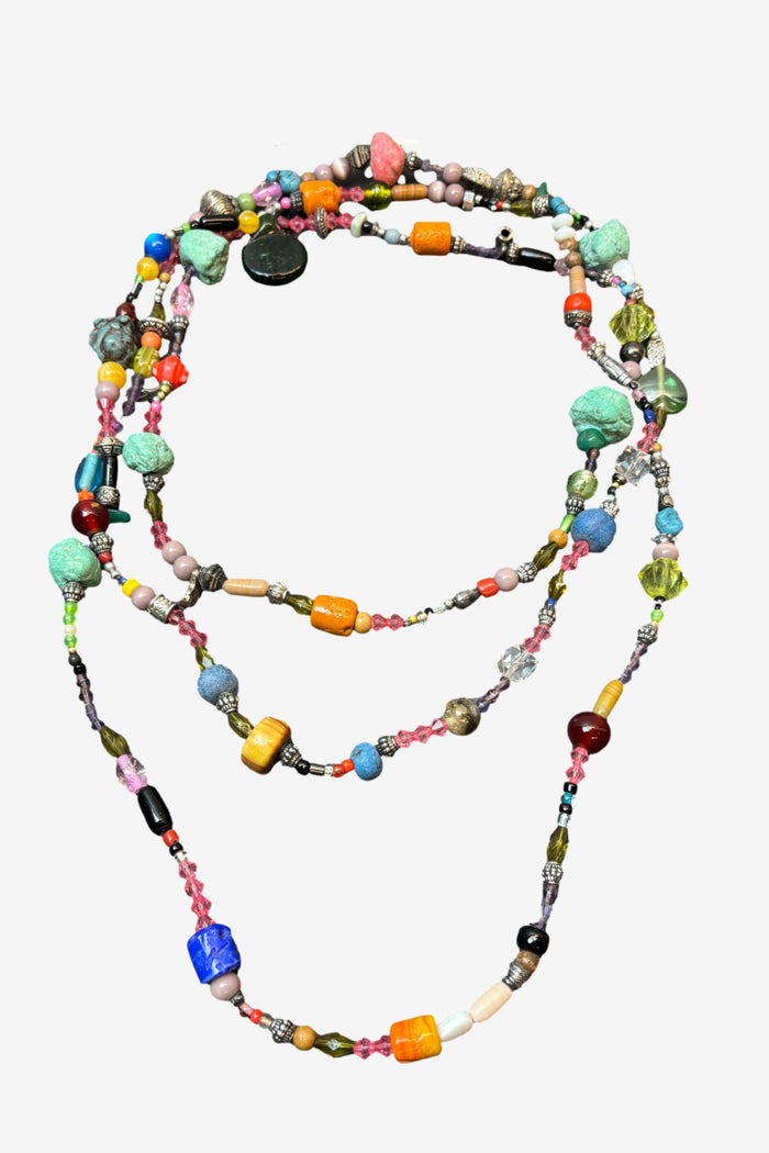 Bead and Stone Long Necklace image 0