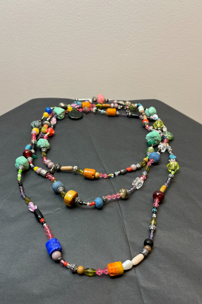 Bead and Stone Long Necklace image 1