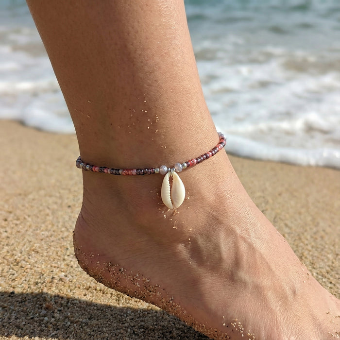 Beaded Summer Berries Anklet