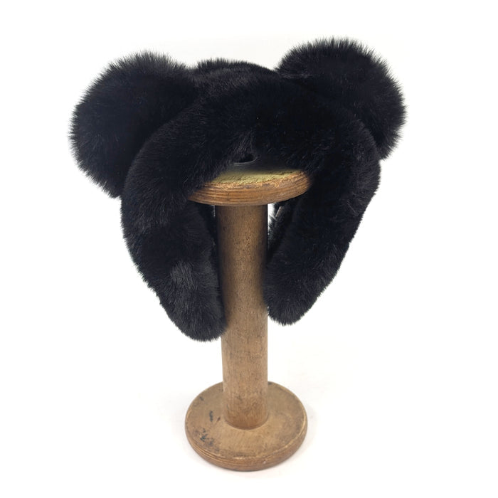 Bear Ear Head Band/Muffs - Black