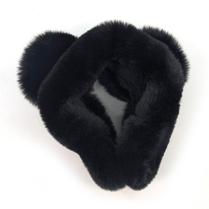 Bear Ear Head Band/Muffs - Black