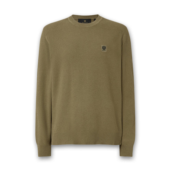 Belstaff - Coast Knitted Jumper in Fatigue Green - Nigel Clare