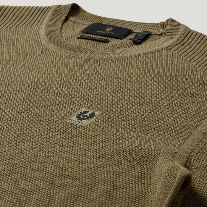 Belstaff - Coast Knitted Jumper in Fatigue Green - Nigel Clare