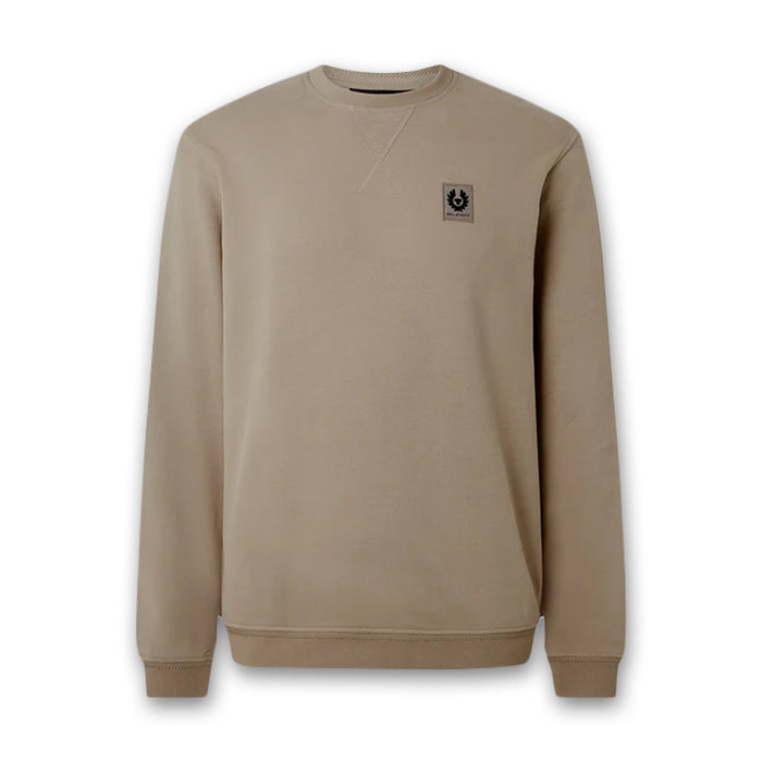 Belstaff - Cotton Sweatshirt in Dark Sand - Nigel Clare
