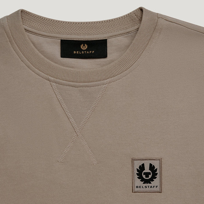 Belstaff - Cotton Sweatshirt in Dark Sand - Nigel Clare