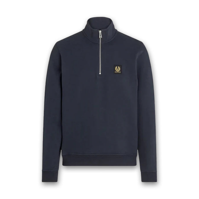Belstaff - Quarter Zip Sweatshirt in Dark Ink - Nigel Clare