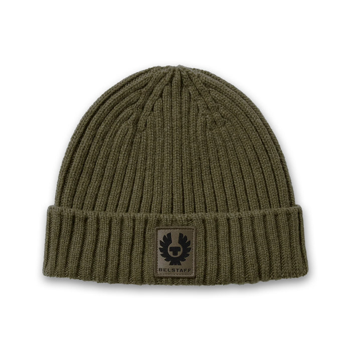 Belstaff - Watch Wool/Cashmere Beanie in Khaki Green