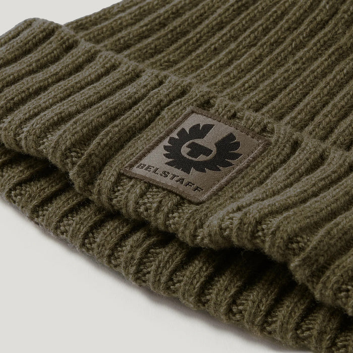Belstaff - Watch Wool/Cashmere Beanie in Khaki Green